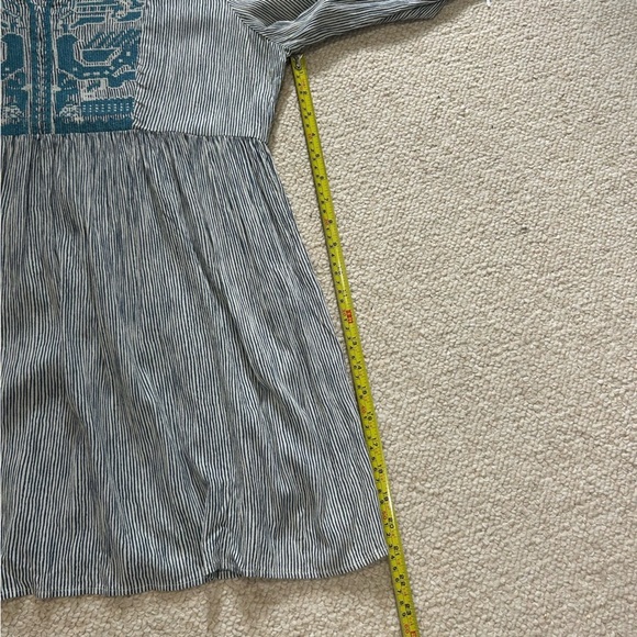 Sundance Time On Your Side Stripped Embroidered Tunic Blouse Boho Size Medium - Picture 13 of 13
